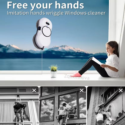Smart Window Cleaning Robot – Automatic Glass Cleaner with Anti-Fall Safety