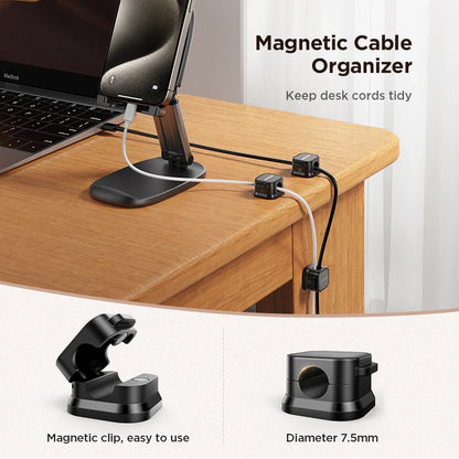 Magnetic Cable Organizer - Desk Wire Holder for Neat Cable Management 