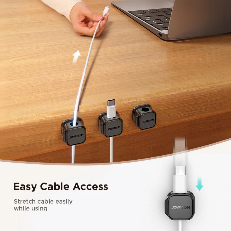 Magnetic Cable Organizer - Desk Wire Holder for Neat Cable Management 