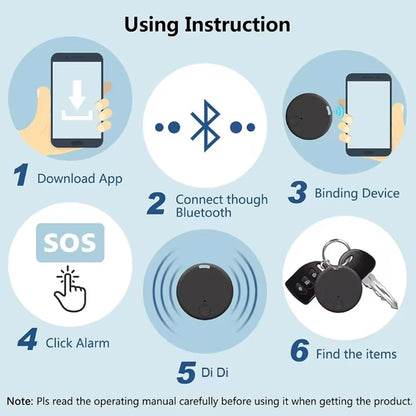 Bluetooth 5.0 Smart Tag - Mini Anti-Loss Tracker & Key Finder For Keys, Wallet, Pet, Bag